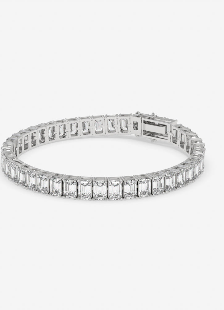 Glint Cascade Bracelet in White Gold