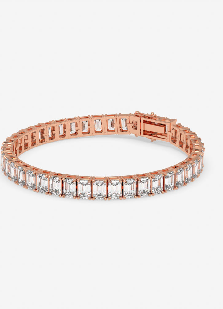 Glint Cascade Bracelet in Rose Gold