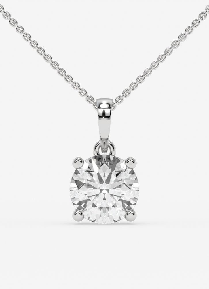 Luxe Orbit Pendant in White Gold