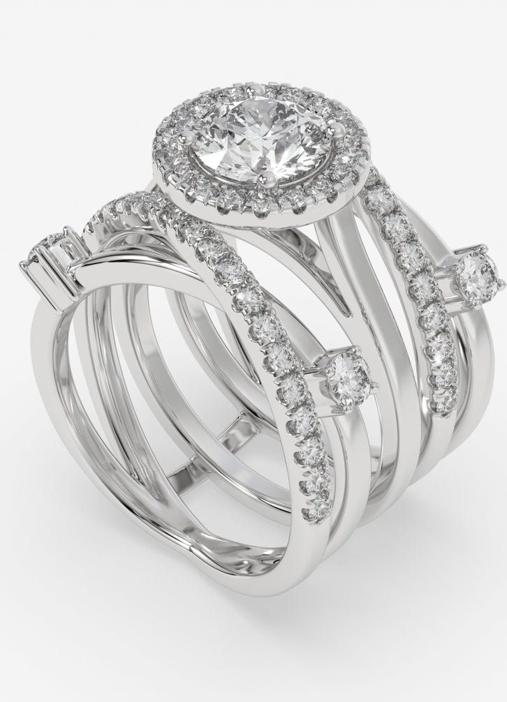Aurevra Ring in White Gold