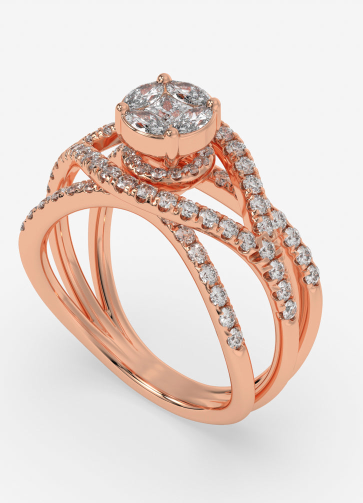 Veylora Ring in Rose Gold