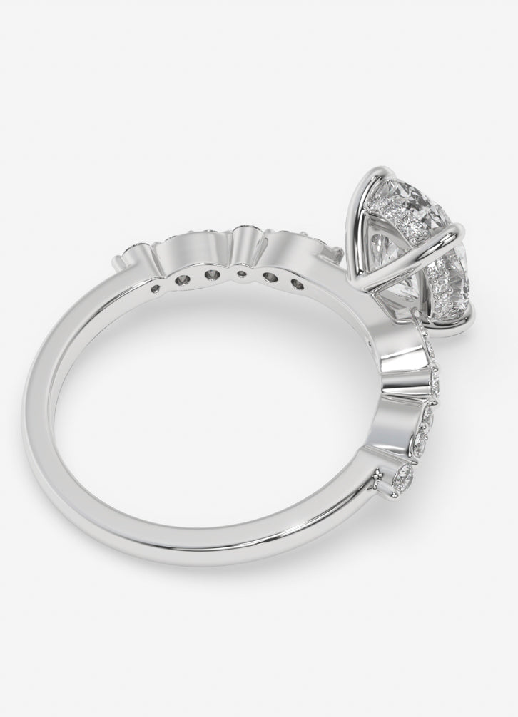 Orlena Ring in White Gold