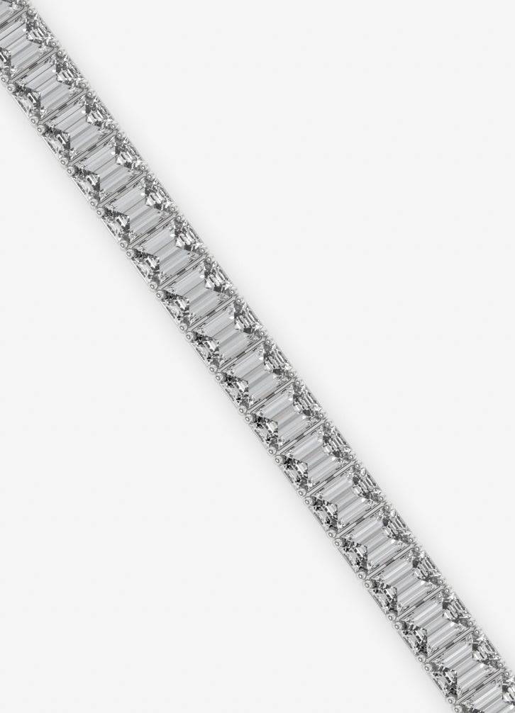 Glint Cascade Bracelet in White Gold
