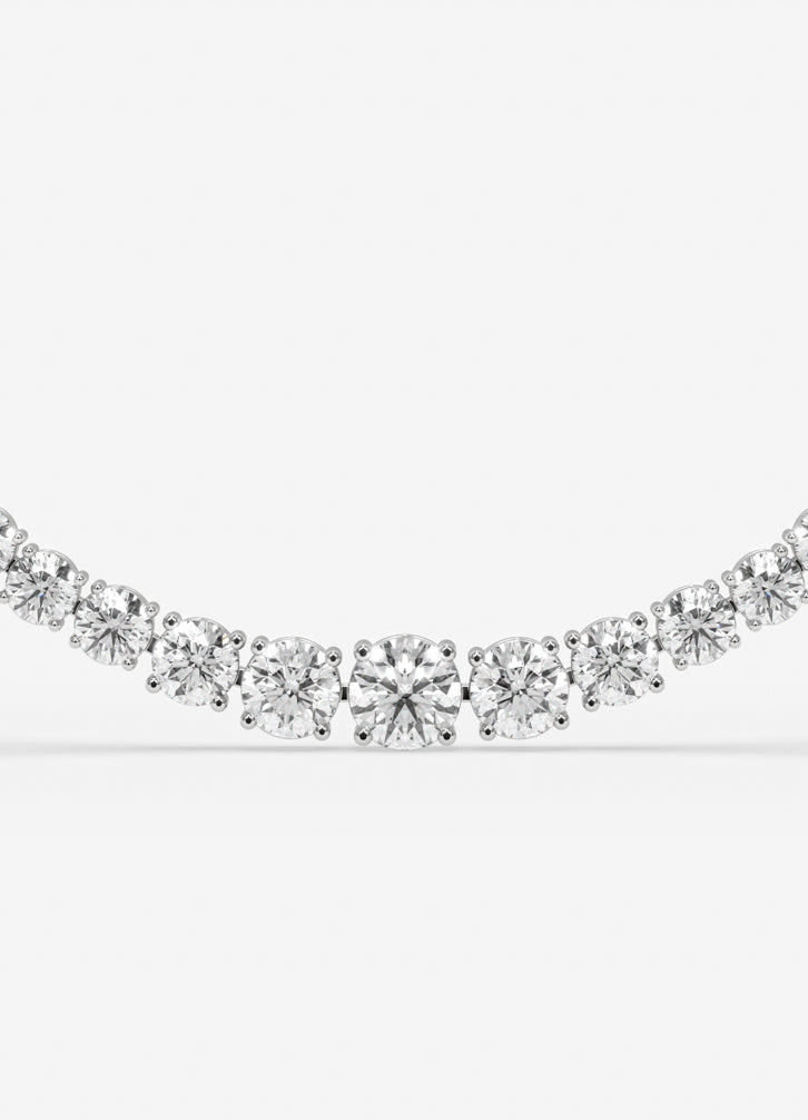 Tennis Glow Necklace In White Gold