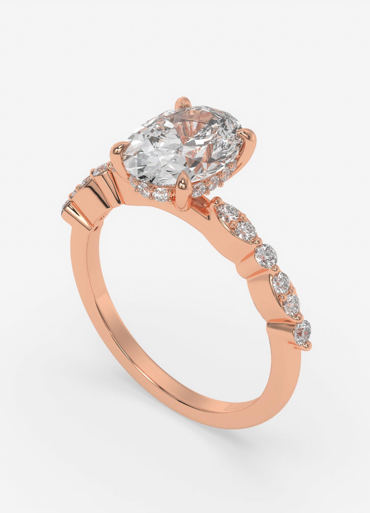 Orlena Ring in Rose Gold