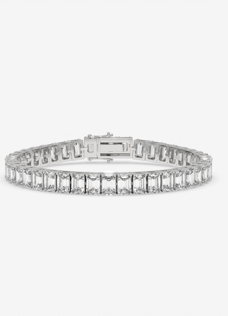 Glint Cascade Bracelet in White Gold
