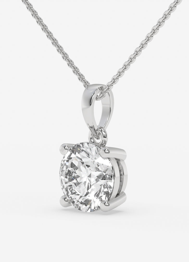 Luxe Orbit Pendant in White Gold