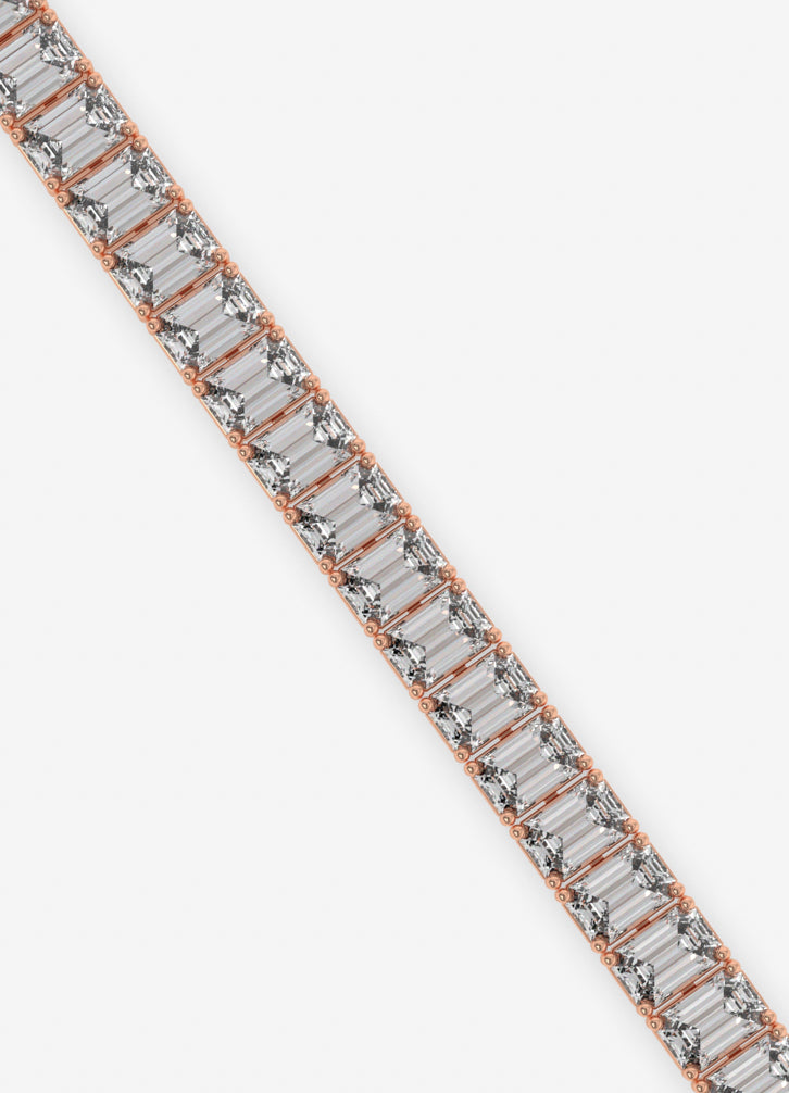 Glint Cascade Bracelet in Rose Gold