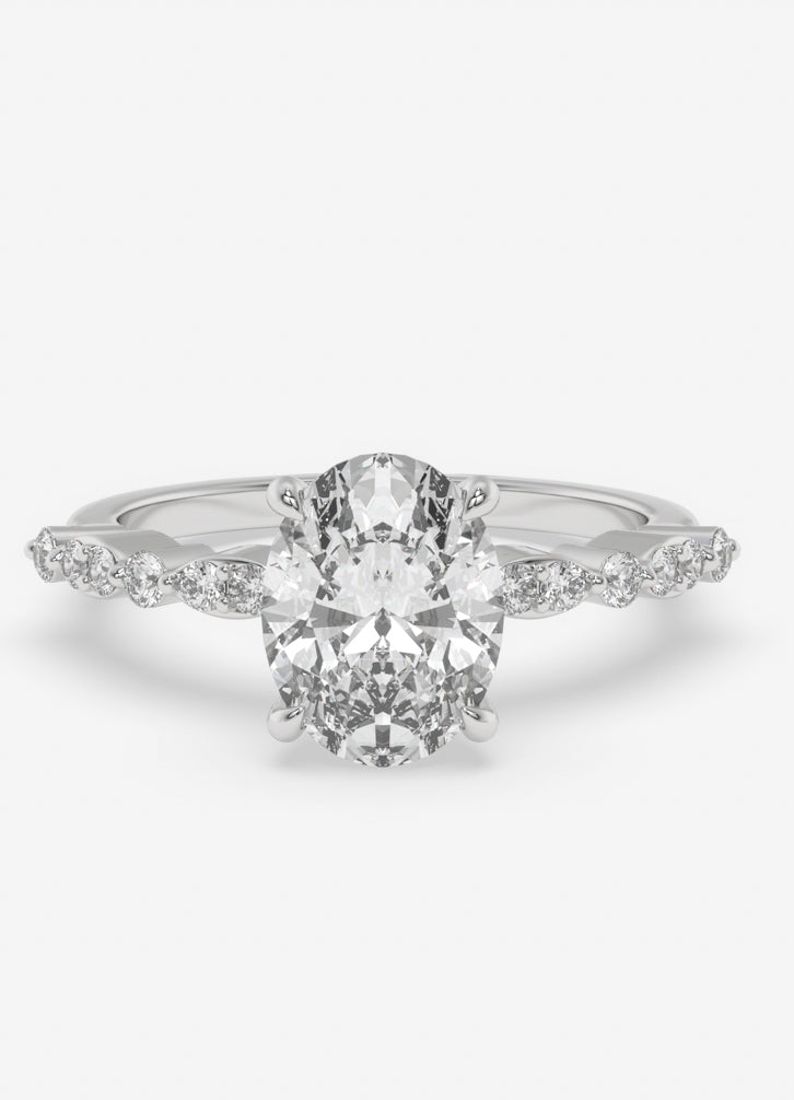 Orlena Ring in White Gold