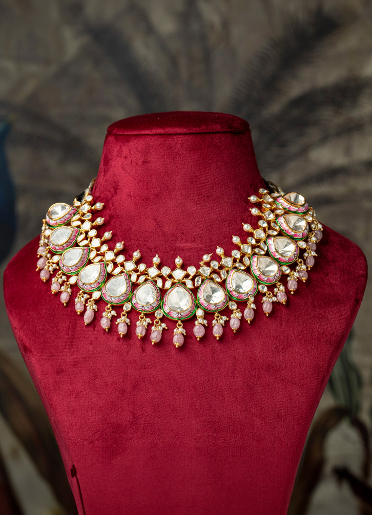 Gulaab polki necklace