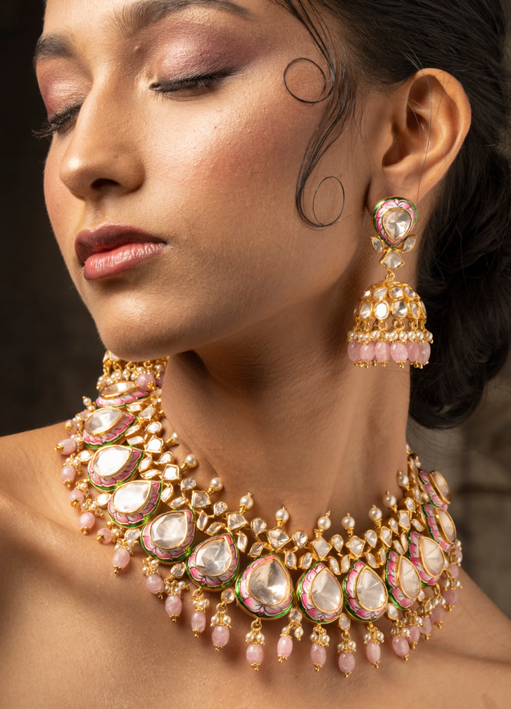 Gulaab polki necklace