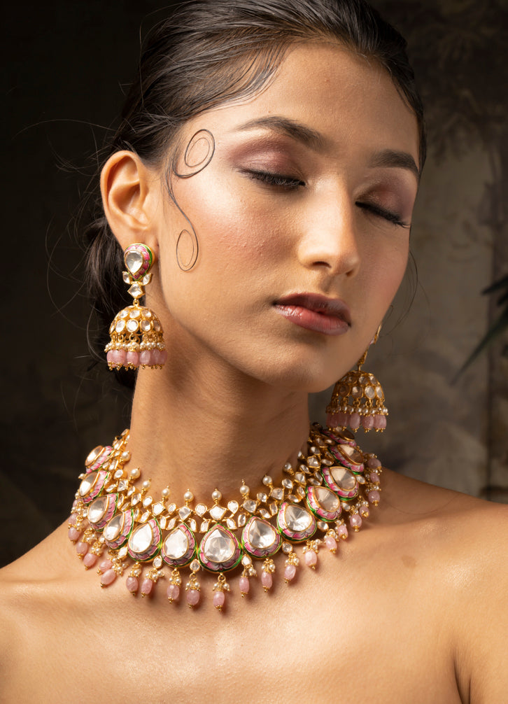 Gulaab polki necklace