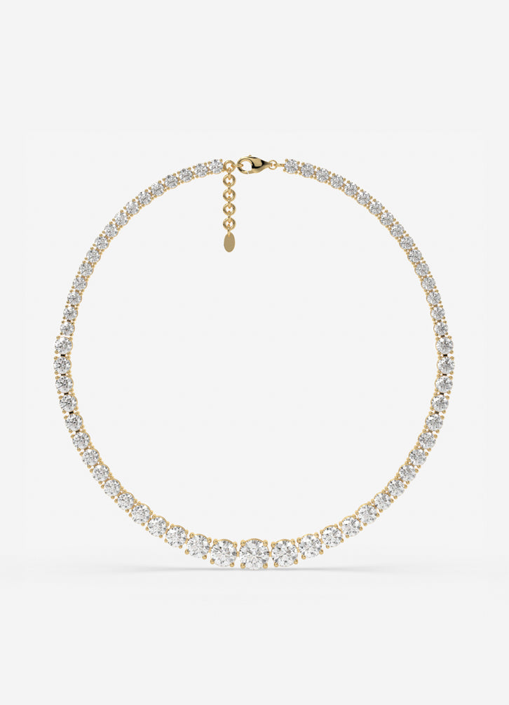 Tennis Glow Necklace In Yellow Gold