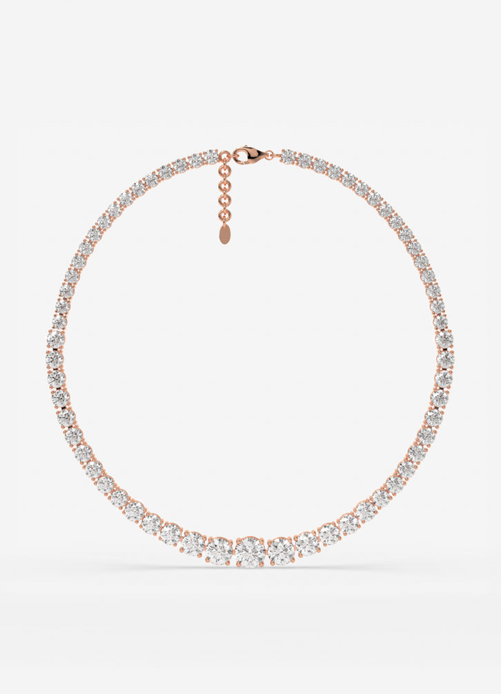 Tennis Glow Necklace In Rose Gold