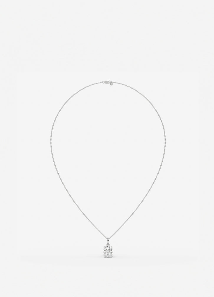 Luxe Orbit Pendant in White Gold