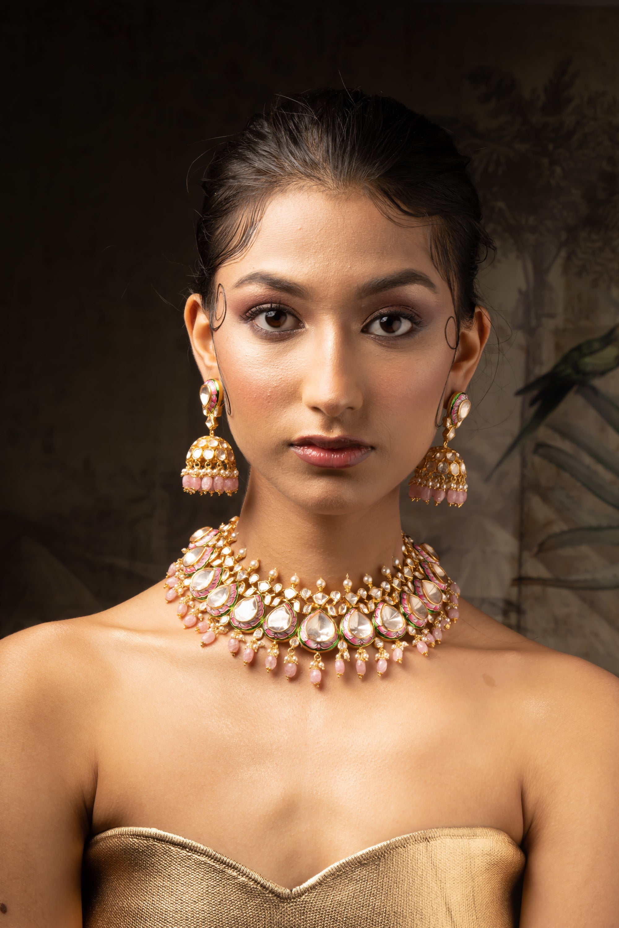 Gulaab polki Jhumka