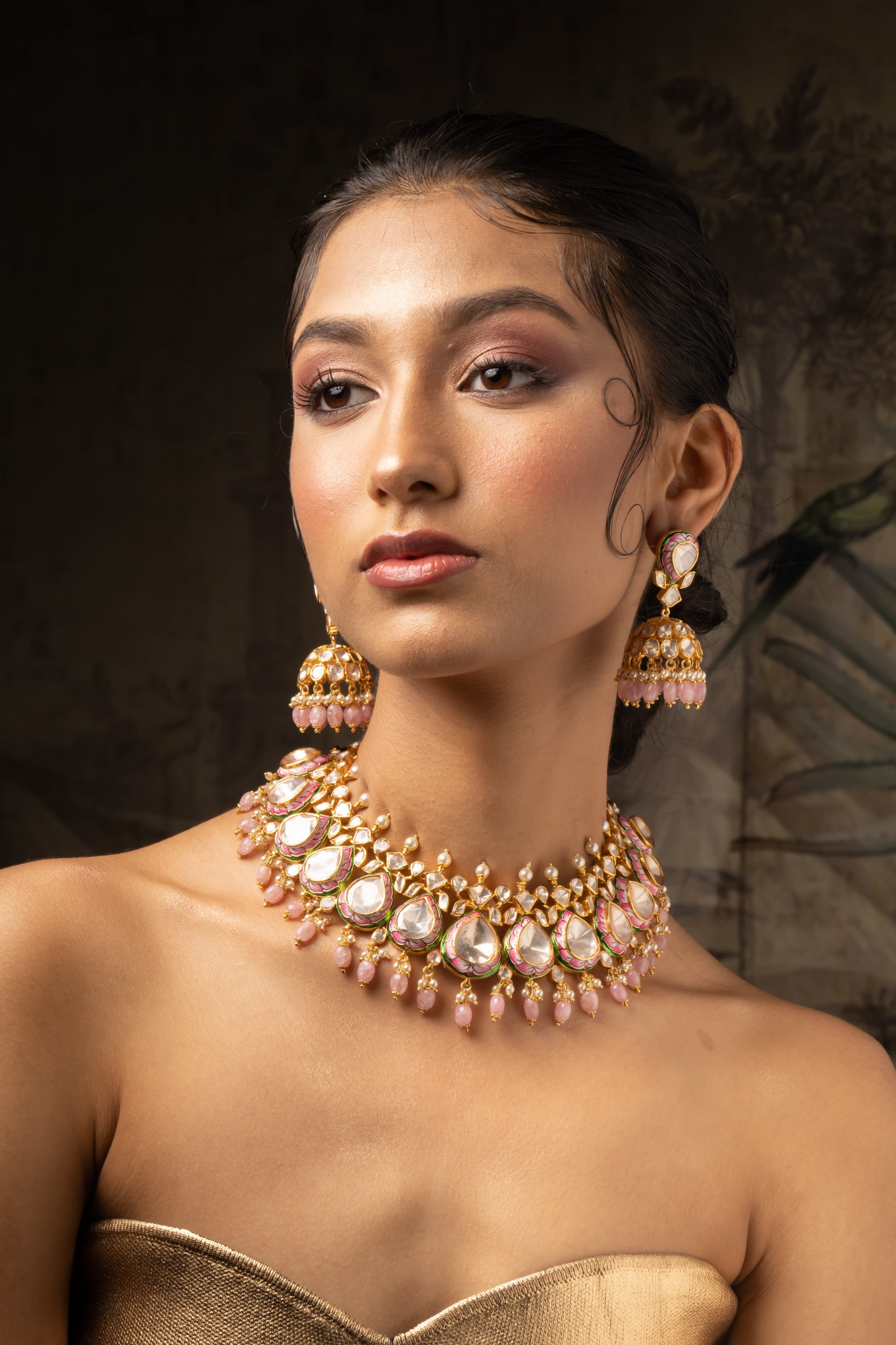 Gulaab polki Jhumka